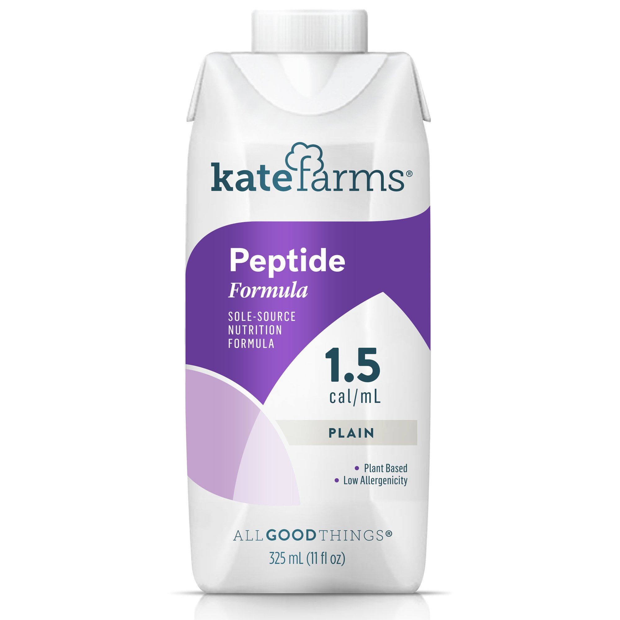Kate farms peptide 1 5 plain oral supplement tube feeding formula