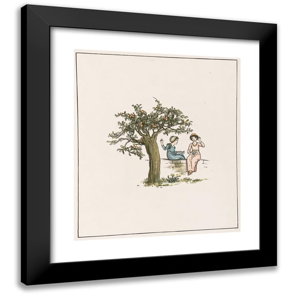 Kate Greenaway 12x14 Black Modern Framed Museum Art Print Titled - The Pied Piper of Hamelin Pl 21 (1910)