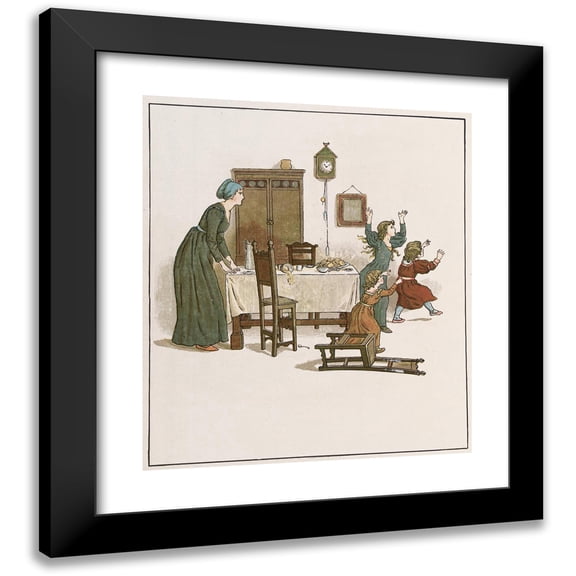 Kate Greenaway 15x17 Black Modern Framed Museum Art Print Titled - The Pied Piper of Hamelin Pl 22 (1910)