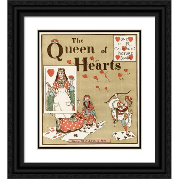 Kate Greenaway 15x17 Black Ornate Wood Framed Double Matted Museum Art Print Titled - The Pied Piper of Hamelin Pl 24 (1910)