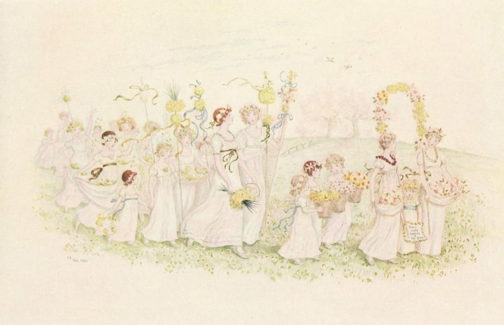 Kate Greenaway 1905 Happy returns of the day Canvas Art - Kate Greenaway (24 x 36)