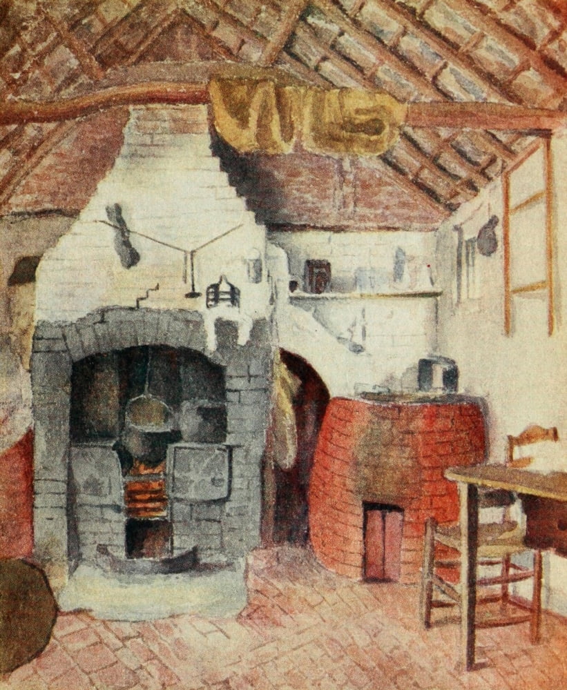 Kate Greenaway 1905 In the Chappells cottage at Rolleston Canvas Art - Kate Greenaway (18 x 24)