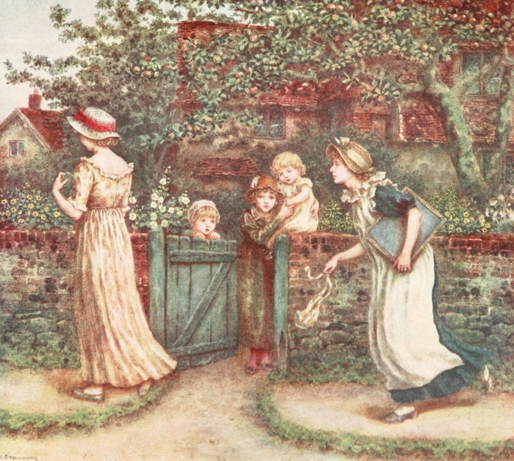 Kate Greenaway 1905 Lucy Locket lost her pocket Canvas Art - Kate Greenaway (18 x 24)