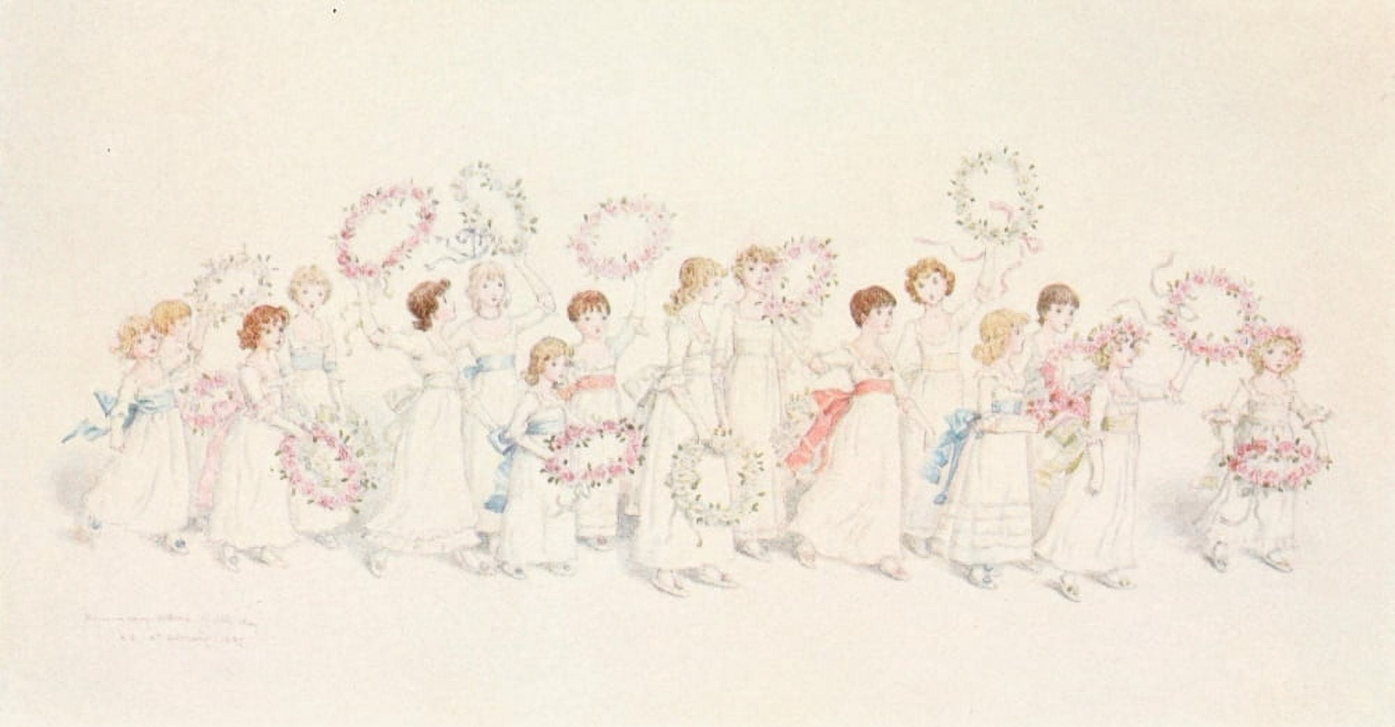 Kate Greenaway 1905 Many happy returns of the day Canvas Art - Kate Greenaway (24 x 36)