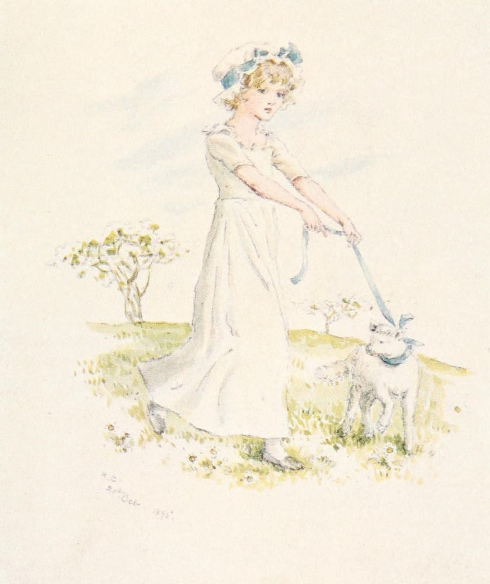 Kate Greenaway 1905 Mary had a little lamb Canvas Art - Kate Greenaway (18 x 24)