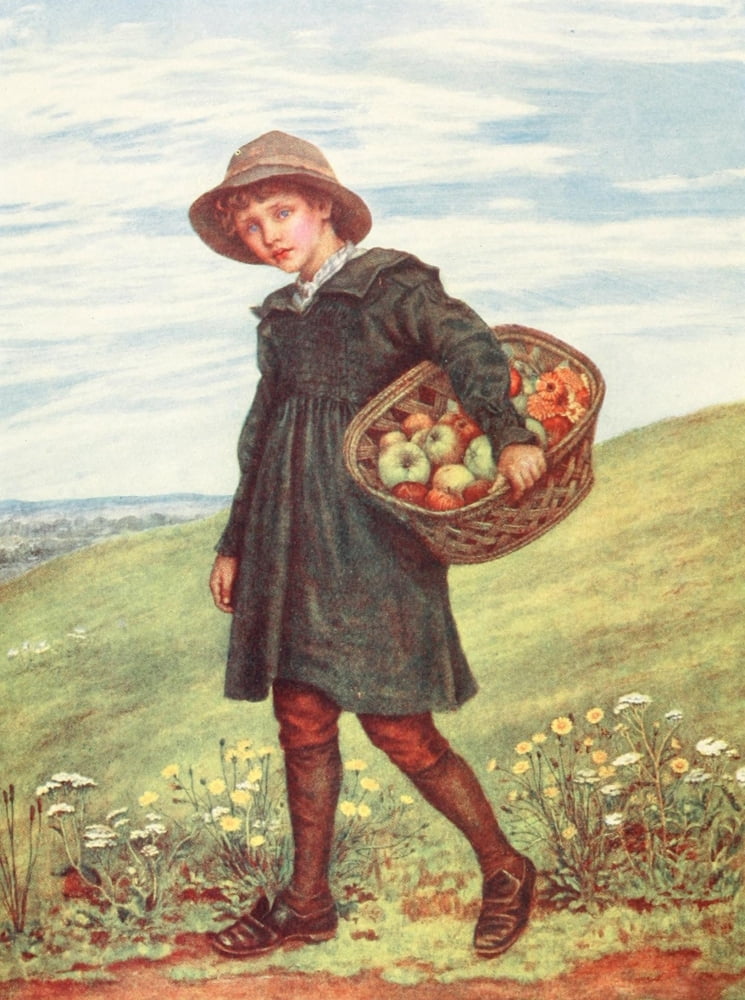 Kate Greenaway 1905 Off to the Village Canvas Art - Kate Greenaway (24 x 36)