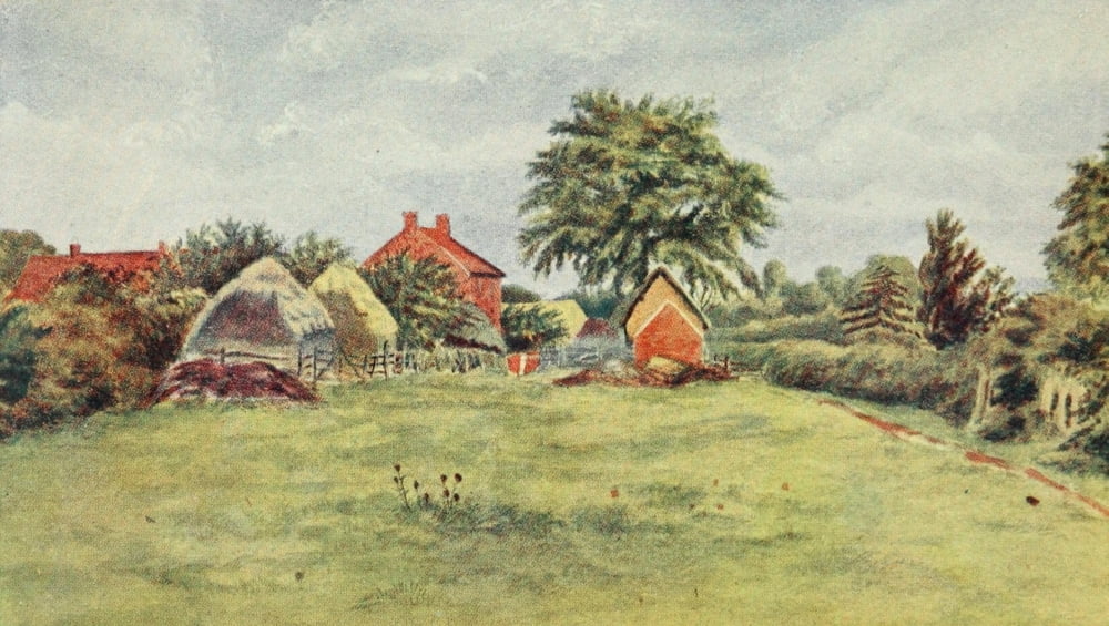 Kate Greenaway 1905 The Chappells cottage farm & croft Canvas Art - Kate Greenaway (24 x 36)