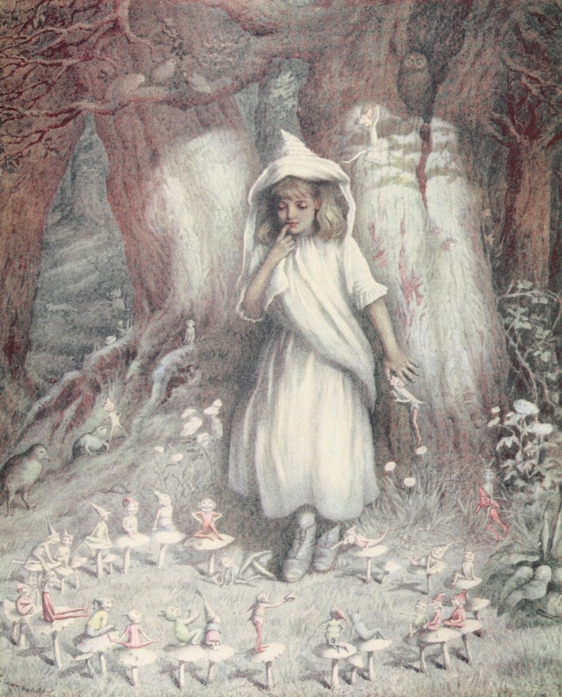 Kate Greenaway 1905 The Elf Ring Canvas Art - Kate Greenaway (24 x 36)