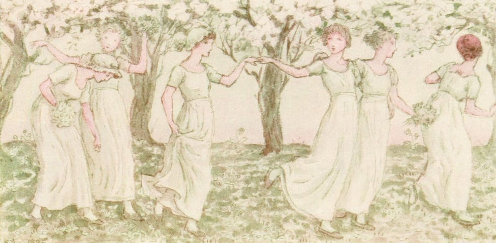 Kate Greenaway 1905 The May Dance Canvas Art - Kate Greenaway (24 x 36)