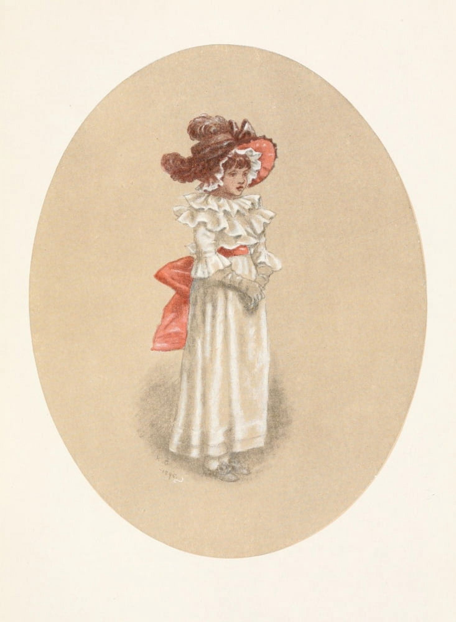 Kate Greenaway 1905 Waiting Canvas Art - Kate Greenaway (24 x 36)