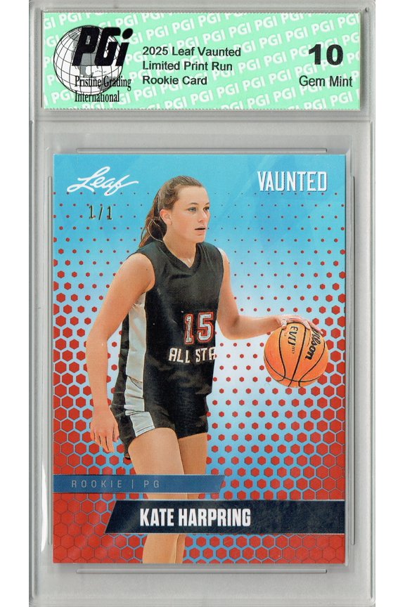 Kate Harpring 2025 Leaf Vaunted #V-04 Masterpiece 1 of 1 Rookie Card PGI 10