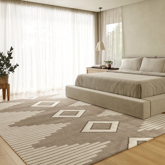 Rugs USA Grove Southwestern Wool Blend Area Rug, 7' 6" x 9' 6", Grove Taupe