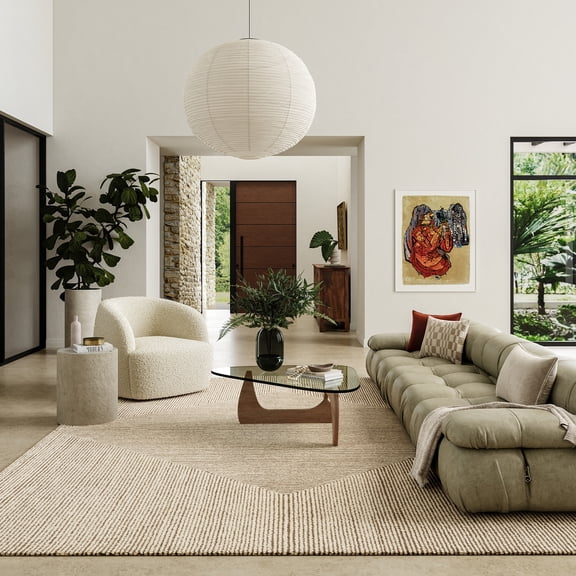 Stoic Wool Area Rug, 8' 6" x 11' 6", Stoic Beige