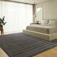 thumbnail image 1 of Rugs USA Vestry Striped Wool Area Rug, 9' 6" x 13' 6", Vestry Charcoal, 1 of 8