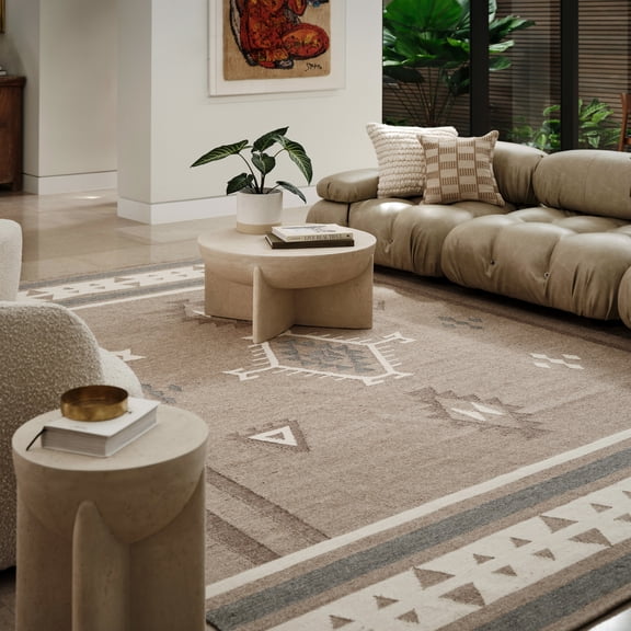 Rugs USA Westerly Southwestern Wool Blend Area Rug, 5' x 8', Westerly Taupe