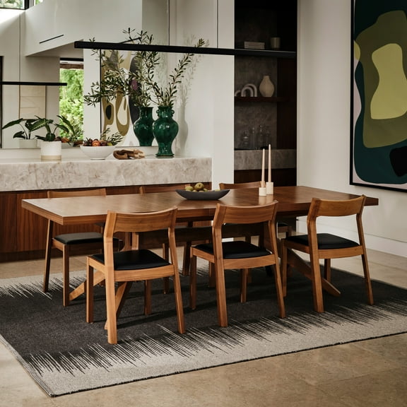 Wolf Reversible Wool Area Rug, 4' x 6', Wolf Black