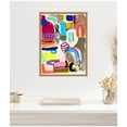 thumbnail image 1 of Kate and Laurel Abstract 12 Framed Canvas Wall Art  by Emma Daisy 18 x 24 Sylvie Natural, Modern Contemporary, Abstract Art for Wall Decor, Living Room Bedroom, 1 of 8
