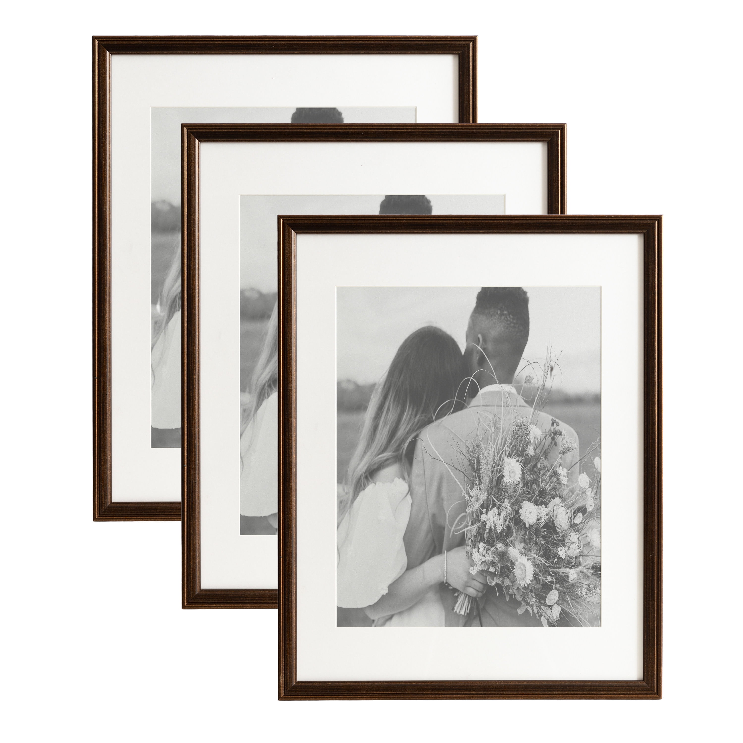 Kate and Laurel Adlynn Rectangle Picture Frame Set of 3, 14 x 18