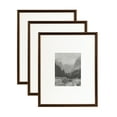 thumbnail image 1 of Kate and Laurel Adlynn Rectangle Picture Frame Set of 3, 16 x 20 matted to 8 x 10, Bronze, Vintage Three-Piece Frame Set for Gallery Wall Frame Set in Living Room Wall Decor, 1 of 9