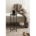 thumbnail image 1 of Kate and Laurel Aguilar Modern Drink Table, 9 x 9 x 23, Sage Green Glass and Bronze, Unique Round Glass Mini Table for Use as Bathroom Accent Table or Pedestal Martini Table, 1 of 9