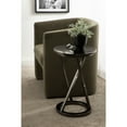 thumbnail image 1 of Kate and Laurel Aja Modern Metal Round Side Table, 15 x 15 x 23, Gray Gunmetal, Decorative Geometric End Table with Unique Slanted Legs for Use as Bedroom Nightstand or Living Room Indoor Plant Stand, 1 of 10