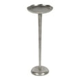 thumbnail image 1 of Kate and Laurel Alessia Modern Decorative Metal Drink Table, 8 x 8 x 22, Silver, Stunning Cast Aluminum Pedestal Plant Stand with Rough Texture and Deckled Edge, 1 of 6
