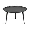 thumbnail image 1 of Kate and Laurel Alessia Modern Round Metal Coffee Table, 26 x 26 x 16, Black, Sand Cast Aluminum Coffee Table with Raised Deckled Edge for Storage and Display, 1 of 7