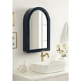 thumbnail image 1 of Kate and Laurel Arcott Modern Arched Bathroom Cabinet with Mirror, 20 x 6 x 30, Navy Blue, Coastal Wooden Bathroom Mirror with Storage for Bath Medicine Cabinet or Over-the-Toilet Storage Option, 1 of 9