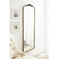 thumbnail image 1 of Kate and Laurel Arendahl Glam Arched Vintage Full Length Mirror, 18 x 58, Gold, Traditional Baroque Full Body Wall Mirror with Ornate Garland Inspired Crown, 1 of 10