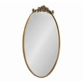 thumbnail image 1 of Kate and Laurel Arendahl Traditional Vertical Oval Wall Mirror, 24 x 36, Antique Gold, Vintage Glam Baroque-Inspired Round Bathroom Vanity Mirror with Ornate Crown, 1 of 7
