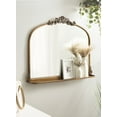 thumbnail image 1 of Kate and Laurel Arendahl Traditional Vintage Arch Mirror with Shelf, 33 x 26, Gold, Baroque Antique Arched Wall Mirror with Functional Shelf for Use as Vanity Bathroom Mirror or Cute Nursery Mirror, 1 of 9