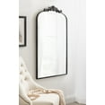 thumbnail image 1 of Kate and Laurel Arendahl Vintage Glam Arched Tall Panel Mirror, 24 x 42, Antique Black, Traditional Baroque Large Body Wall Mirror with Ornate Garland Inspired Crown, 1 of 9
