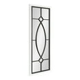 thumbnail image 1 of Kate and Laurel Bakersfield Farmhouse Windowpane Rectangle Wall Mirror, 16 x 42, White, Framed Decorative Rectangular Mirror with Natural Iron Overlay and Tall Frame, 1 of 8