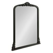 Kate and Laurel Barberry Vintage Decorative Tall Arched Mirror, 28 x 35, Black, Large Antique Statement Arch Mirror for Mantel Mirror or Bathroom Mirror for Over Sink