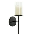 thumbnail image 1 of Kate and Laurel Blaise Transitional Metal Wall Sconce, 5 x 6 x 14, Black, Modern Round Candle Holder with Removable Glass Cylinder for Flameless Candles, 1 of 9