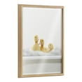 thumbnail image 1 of Kate and Laurel Blake Bathroom Bubble Bath 3 Ducks Framed Printed Glass Wall Art by The Creative Bunch Studio, 18x24 Natural, Adorable Baby Animal Art for Wall, 1 of 9