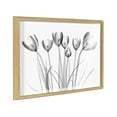thumbnail image 1 of Kate and Laurel Blake Crocus X Ray Floral BW Framed Printed Glass Wall Art by The Creative Bunch Studio, 18x24 Natural, Decorative Modern Flower Art Print for Wall, 1 of 6