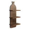 thumbnail image 1 of Kate and Laurel Braxton Modern Farmhouse Three-Tier Wall Shelf, 12 x 7 x 32, Natural Brown, Transitional Tiered Wood Display Shelf for Kitchen Spice Rack, 1 of 9