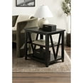 thumbnail image 1 of Kate and Laurel Broadbridge Modern Tiered Rectangle Side Table, 23 x 18 x 24, Black, Transtional Three-Tier Wooden Nightstand with Storage for Use as Living Room End Table, 1 of 9