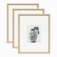 thumbnail image 1 of Kate and Laurel Calter Modern Wall Picture Frame Set of 3, 16x20 matted to 8x10, Natural, Modern Three-Piece Frame Set for Gallery Wall Frame Set in Living Room Wall Decor, 1 of 9