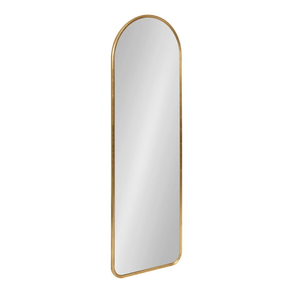Kate and Laurel Caskill Mid-Century Arched Full-Length Wall Mirror, 16 x 48, Gold, Decorative Large Modern Arch Mirror for Wall Display with Slim Frame and Stunning Finish
