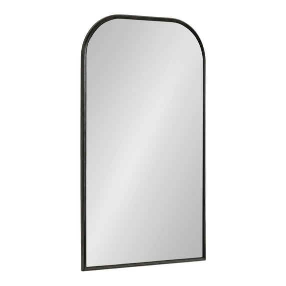 Kate and Laurel Caskill Modern Arched Wall Mirror, 20 x 34. Black, Decorative Tall Bathroom Mirror for Wall Decor with Rounded Arch Mirror Frame and Sophisticated Look