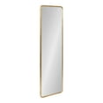 thumbnail image 1 of Kate and Laurel Caskill Modern Framed Rounded Rectangle Full-Length Mirror, 16 x 48, Gold, Tall Decorative Round Rectangular Statement Mirror for Wall, 1 of 8