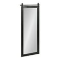 thumbnail image 1 of Kate and Laurel Cates Farmhouse Wood Framed Panel Wall Mirror, 18 x 50, Black, Decorative Rustic Barn Door Inspired Wall Mirror Decor With Full Length Size, 1 of 7