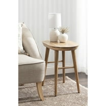 Kate and Laurel Conan Modern Oval Mango Wood Side Table, 22 x 14 x 22, Natural Wood, Mid-Century Capsule End Table with Tapered Dowel Legs for Use as Bedroom Nightstand or Indoor Plant Stand