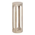 thumbnail image 1 of Kate and Laurel Dahl Coastal Wooden Round Drink Table, 8 x 23, Whitewash, Boho Circle Wood Accent Pedestal Table for Living Room Plant Stand or Small Bedroom Nightstand, 1 of 8