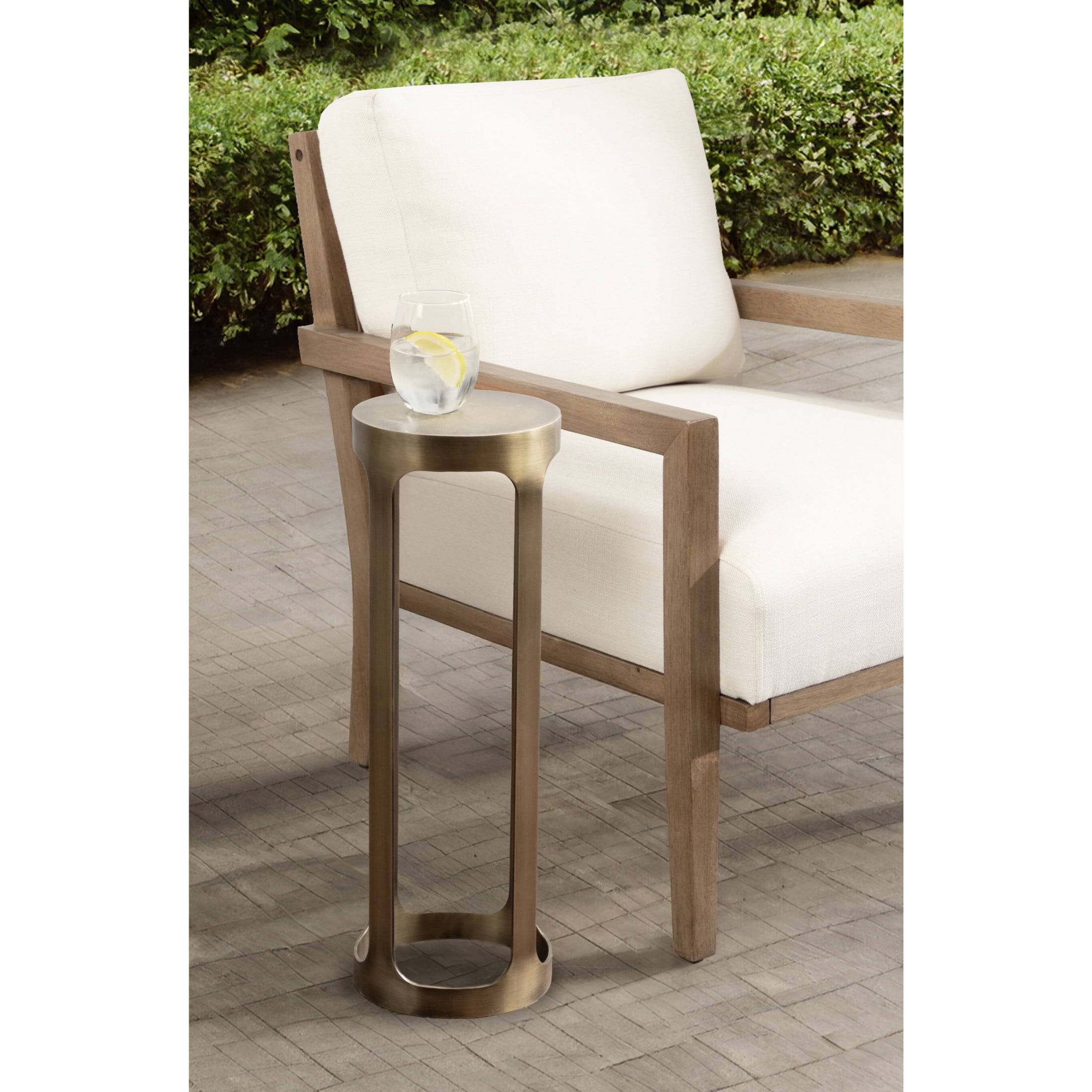 Kate and Laurel Dahl Modern Metal Round Outdoor Drink Table, 8 x 8 x 23 ...