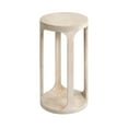 thumbnail image 1 of Kate and Laurel Dahl Wooden Round Drink Table, 12 x 23, Whitewash, Transitional Boho Circle Wood Accent Pedestal Table for Living Room Plant Stand or Small Bedroom Nightstand, 1 of 8