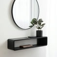 thumbnail image 1 of Kate and Laurel Deguara Modern Wood Floating Console Table, 30 x 7 x 7, Black, Contemporary Wooden Floating Entryway Table with Storage for Use as Living Room Floating TV Console or Large Wall Shelf, 1 of 9