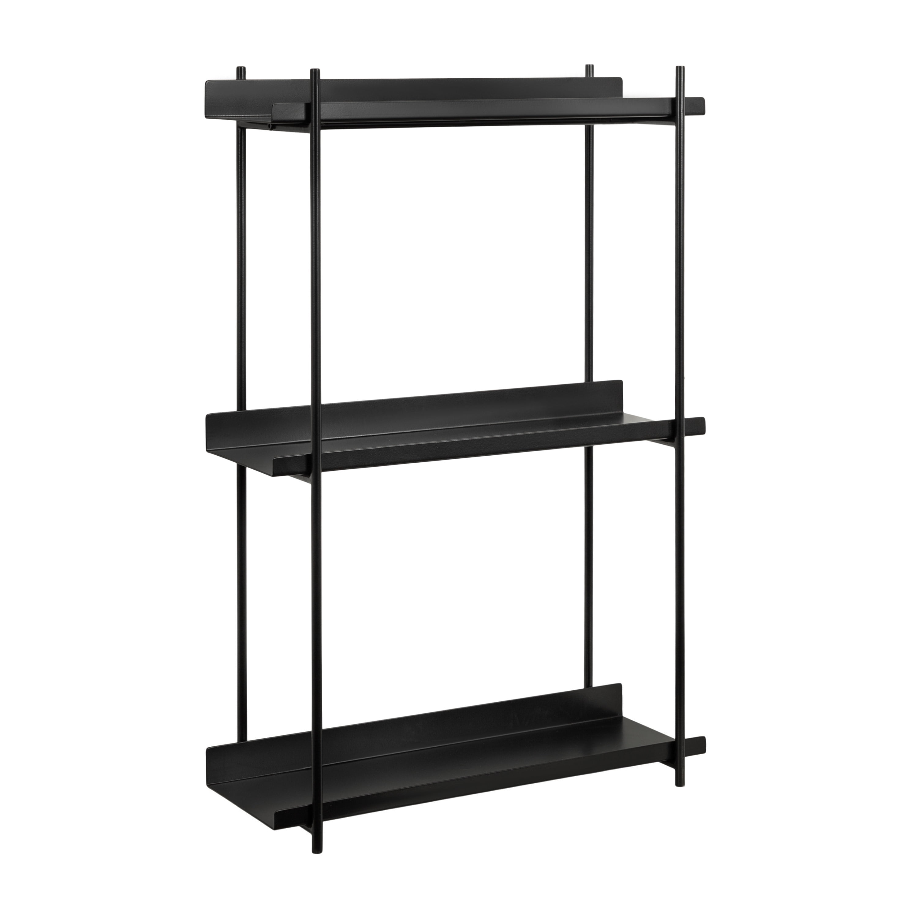 Kate and Laurel Dominic Modern Metal Bathroom Shelf, 20 x 7 x 30, Black